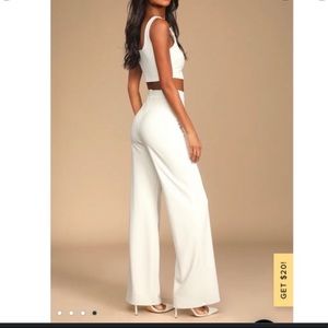 Ivory two piece jumpsuit